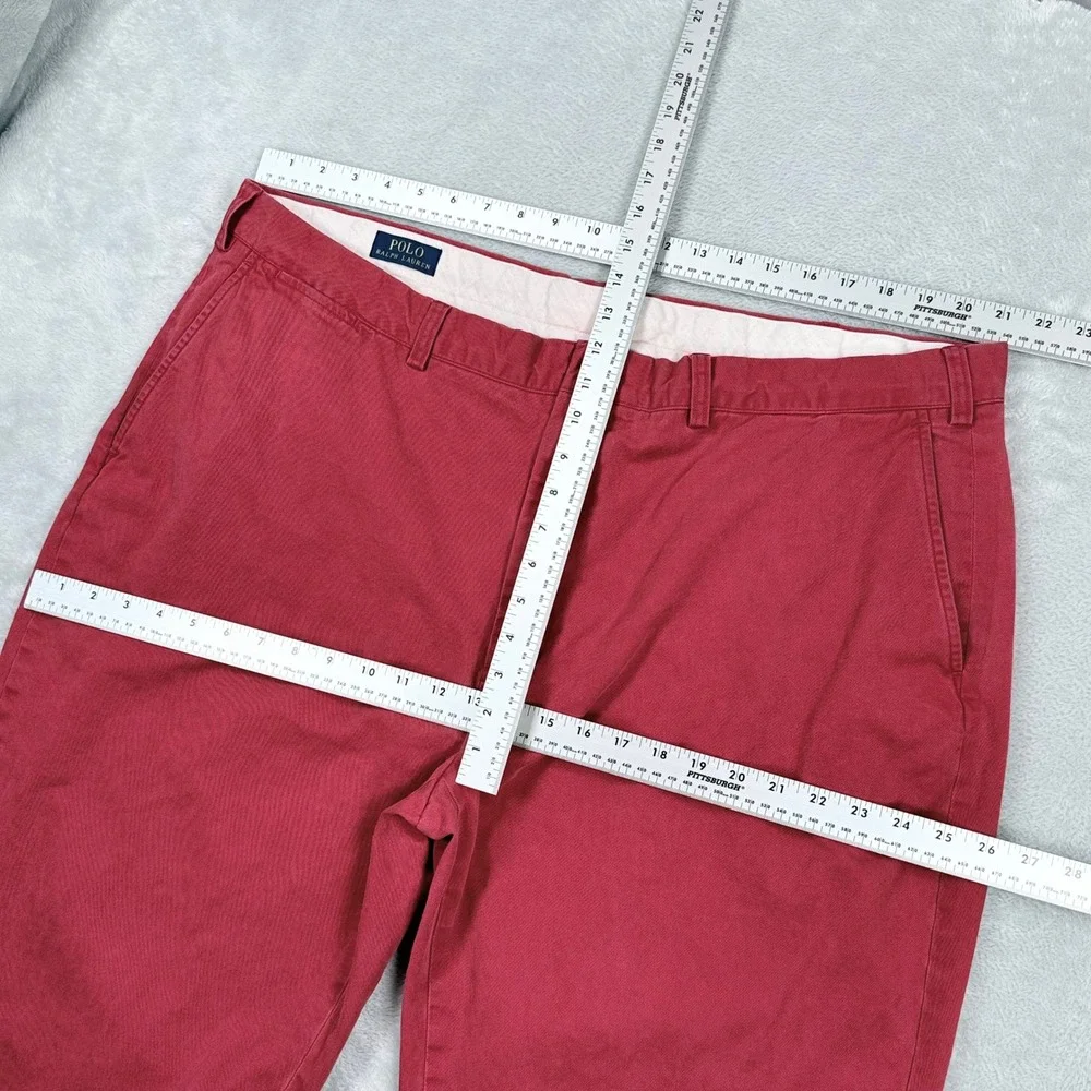 Polo Ralph Lauren Chino Pants 42x30 Mens 44 Red Straight Leg Cotton‎ Khakis Big